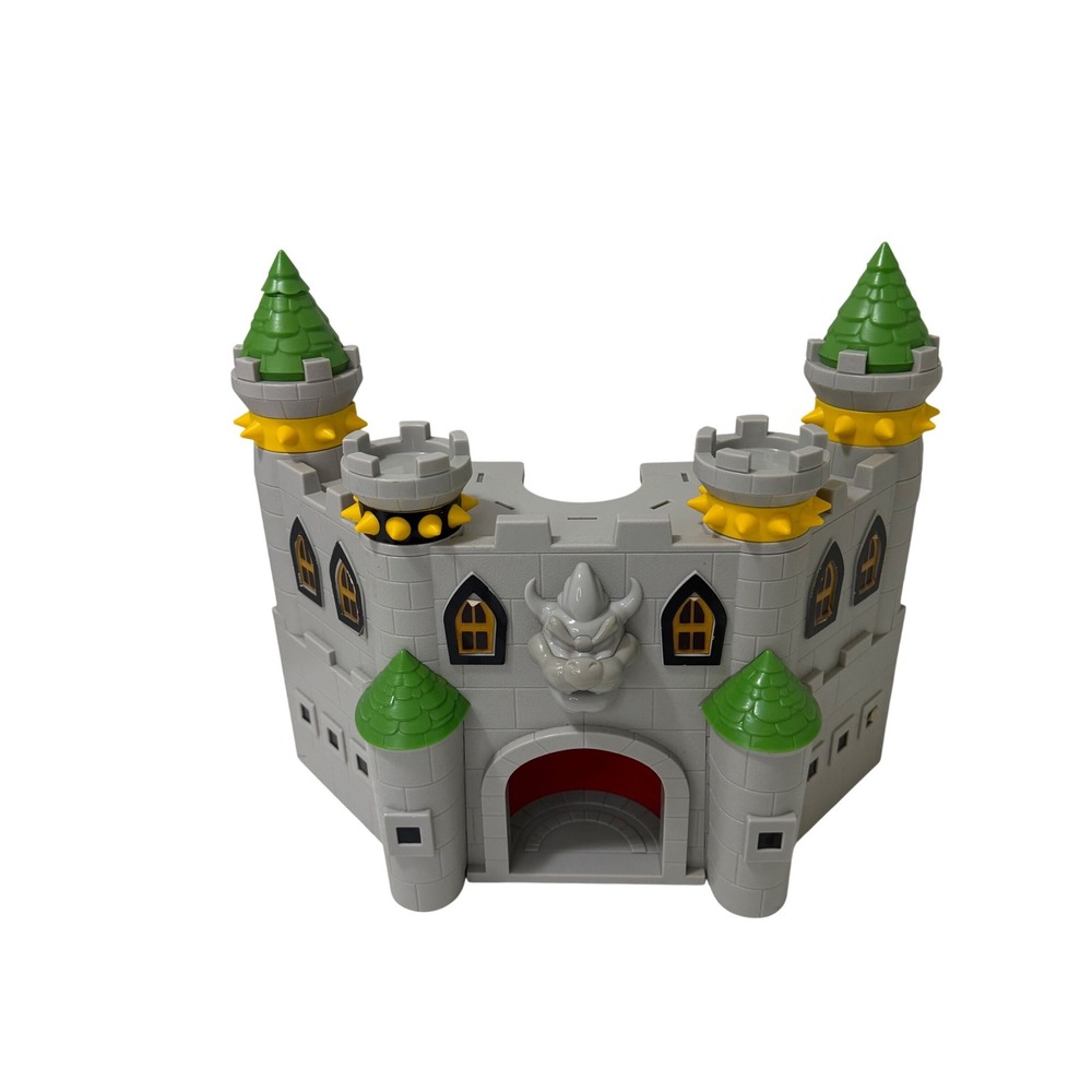 Jakks Pacific Super Mario Deluxe Bowser's Castle Playset Grey Green Yellow